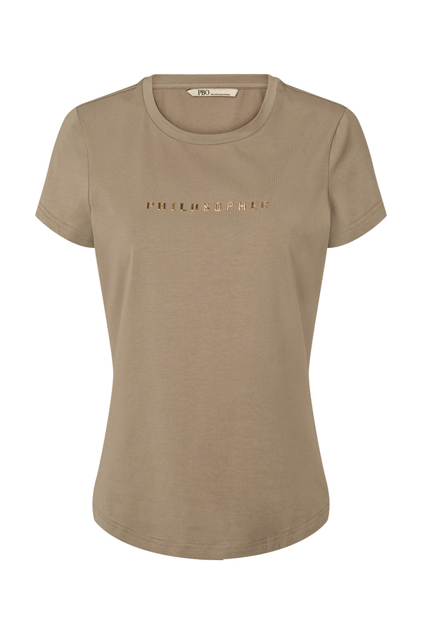 PBO Philosopher SS T-Shirt PBO1088 Col. Walnut