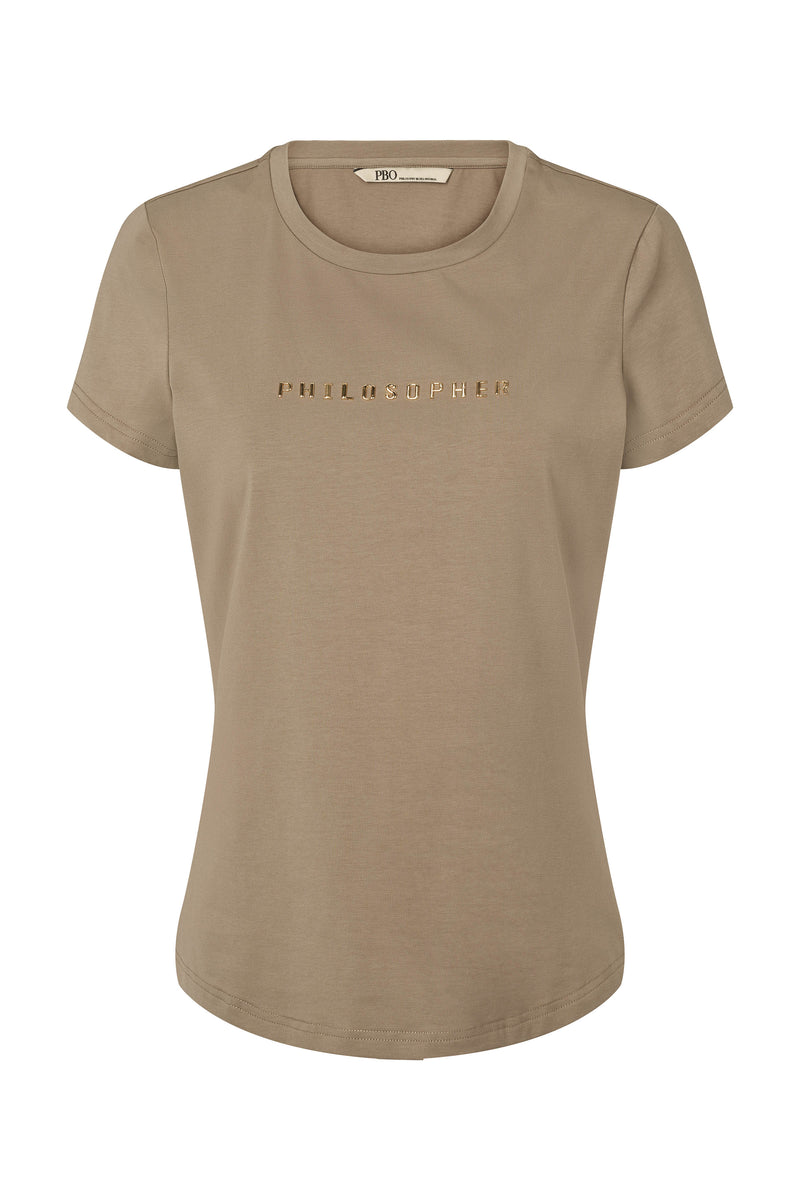 PBO Philosopher SS T-Shirt PBO1088 Col. Walnut