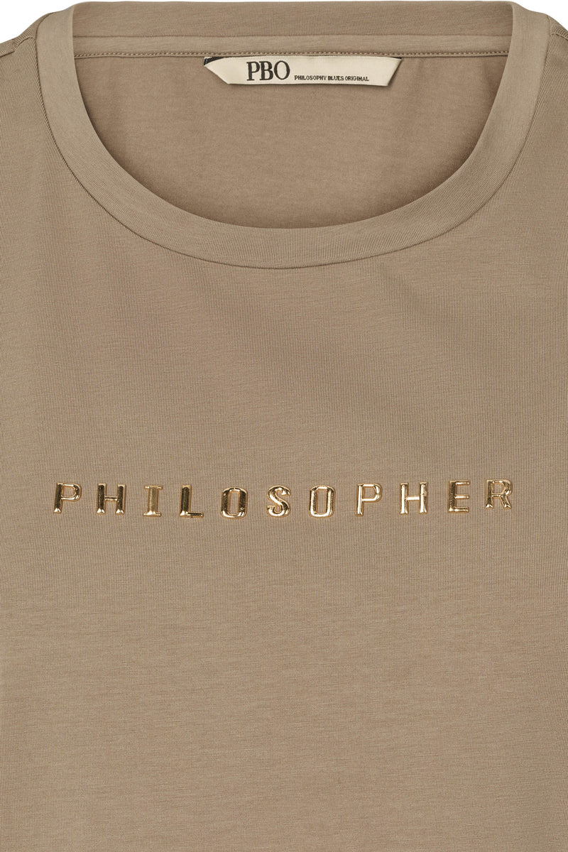 PBO Philosopher SS T-Shirt PBO1088 Col. Walnut
