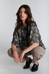 PBO Opala Silk Blouse PBO1111N Col.Castor green