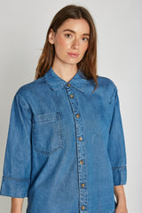 PBO Kao Blouse PBO1134 Col Blue Denim 200