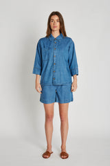 PBO Kao Blouse PBO1134 Col Blue Denim 200