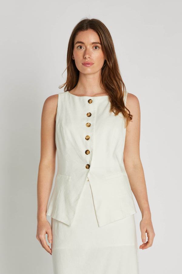 PBO Avenue Waistcoat PBO1223 Col Star White 101