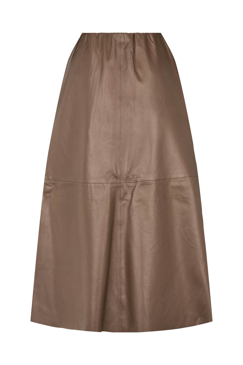 PBO Lapa Leather Skirt  PBO1312 Col. Elm 408