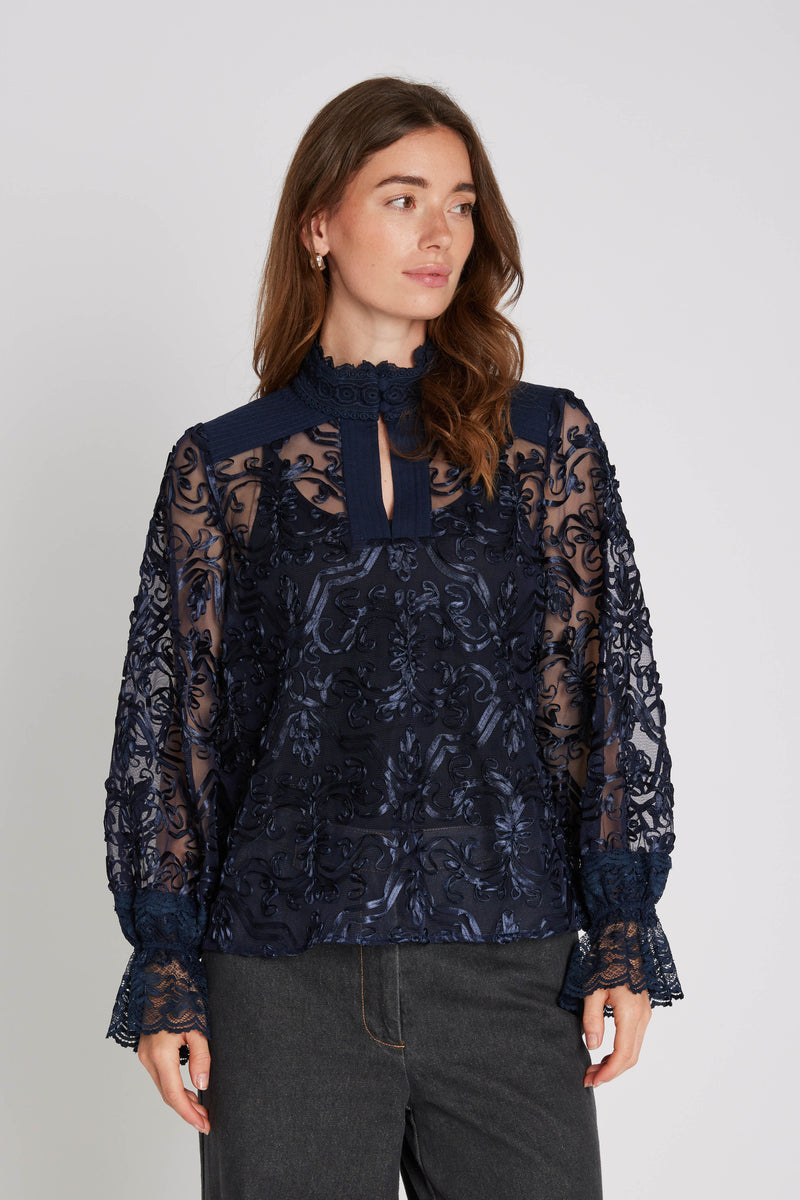 PBO Royal Blouse PBO1325 Col. Navy
