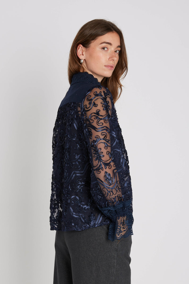 PBO Royal Blouse PBO1325 Col. Navy
