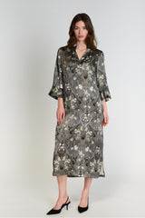 PBO Simbia Silk Dress PBO1387 Col.Castor green
