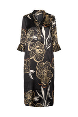 PBO Simbia silk dress PBO1387 Col. Black print