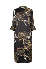 PBO Simbia silk dress PBO1387 Col. Black print