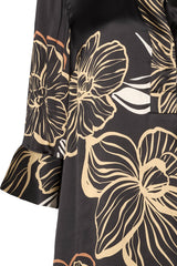 PBO Simbia silk dress PBO1387 Col. Black print