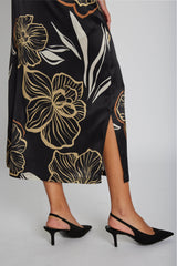 PBO Simbia silk dress PBO1387 Col. Black print