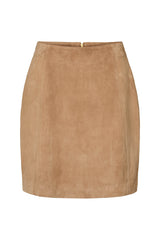 PBO Lima suede skirt PBO1761 Col. Camel