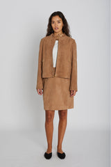 PBO Lima suede skirt PBO1761 Col. Camel