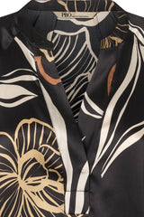 PBO Indana silk blouse PBO1766 Col. Black print