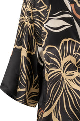 PBO Indana silk blouse PBO1766 Col. Black print