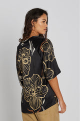 PBO Indana silk blouse PBO1766 Col. Black print
