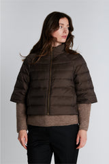 PBO Alaska down quilt cape Jacket PBO1790 Col.Smoke