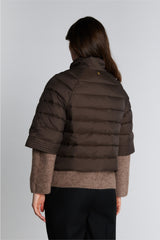 PBO Alaska down quilt cape Jacket PBO1790 Col.Smoke