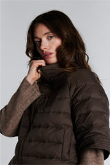 PBO Alaska down quilt cape Jacket PBO1790 Col.Smoke