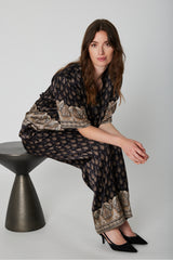 PBO Sono silk Pants PBO1947 Col. Black Mix