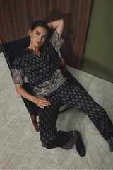 PBO Sono silk Pants PBO1947 Col. Black Mix