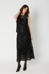 PBO Ello Lace Long Skirt PBO1977 Col. Black