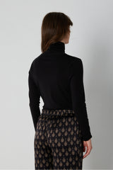 PBO Seta roll neck Jersey Blouse PBO2004 Col.Black