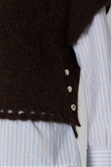 PBO Vallio knit Vest PBO2032 Col. Chocolate