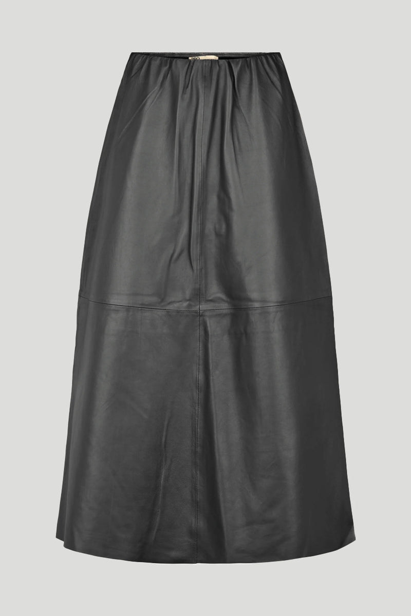 PBO Nederdel Lapa Leather Skirt Sort