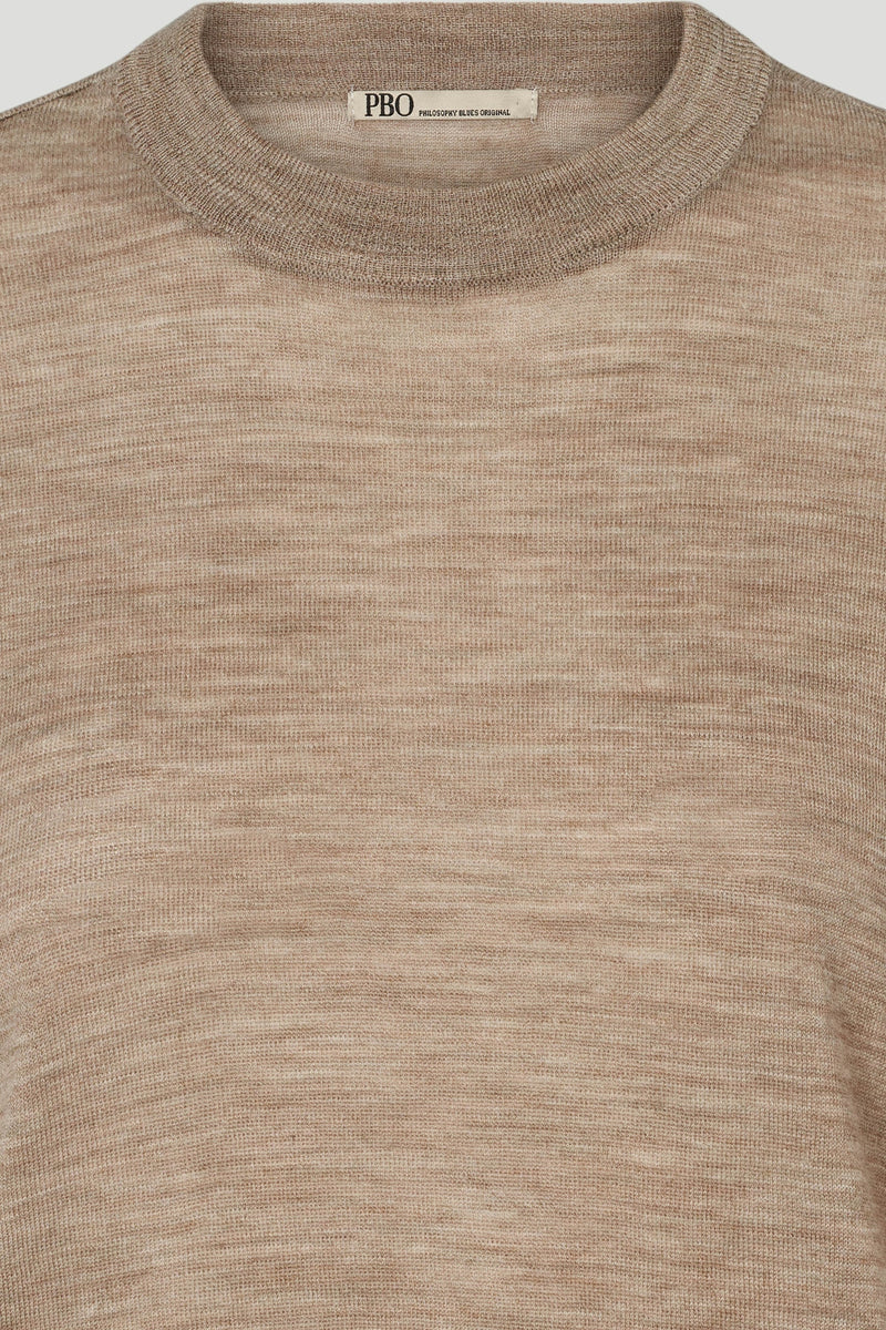 PBO Nella Knit Blouse PBO1354 Col. Sand Melange
