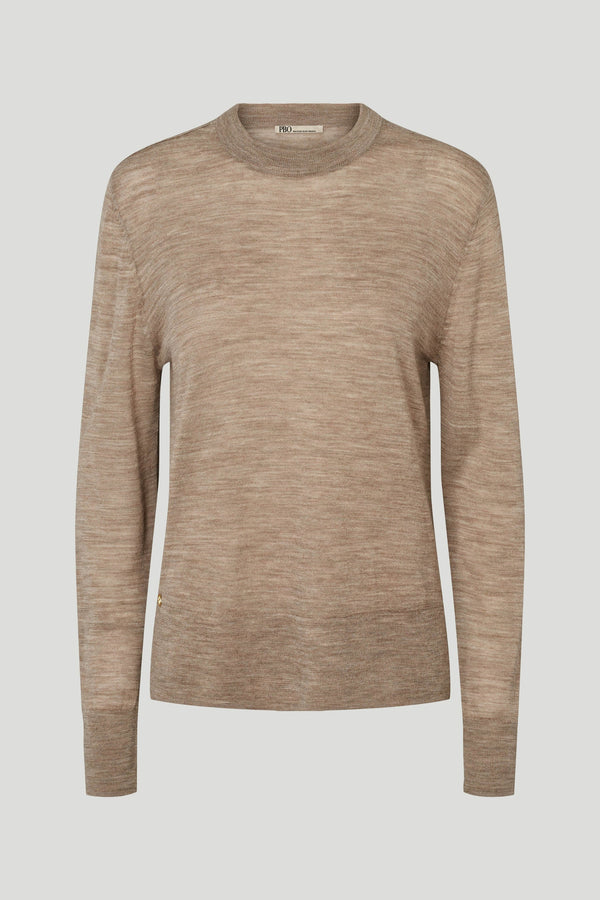 PBO Nella Knit Blouse PBO1354 Col. Sand Melange