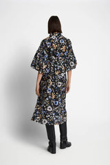 Munthe Kjole Palmetto Sort med Blomster