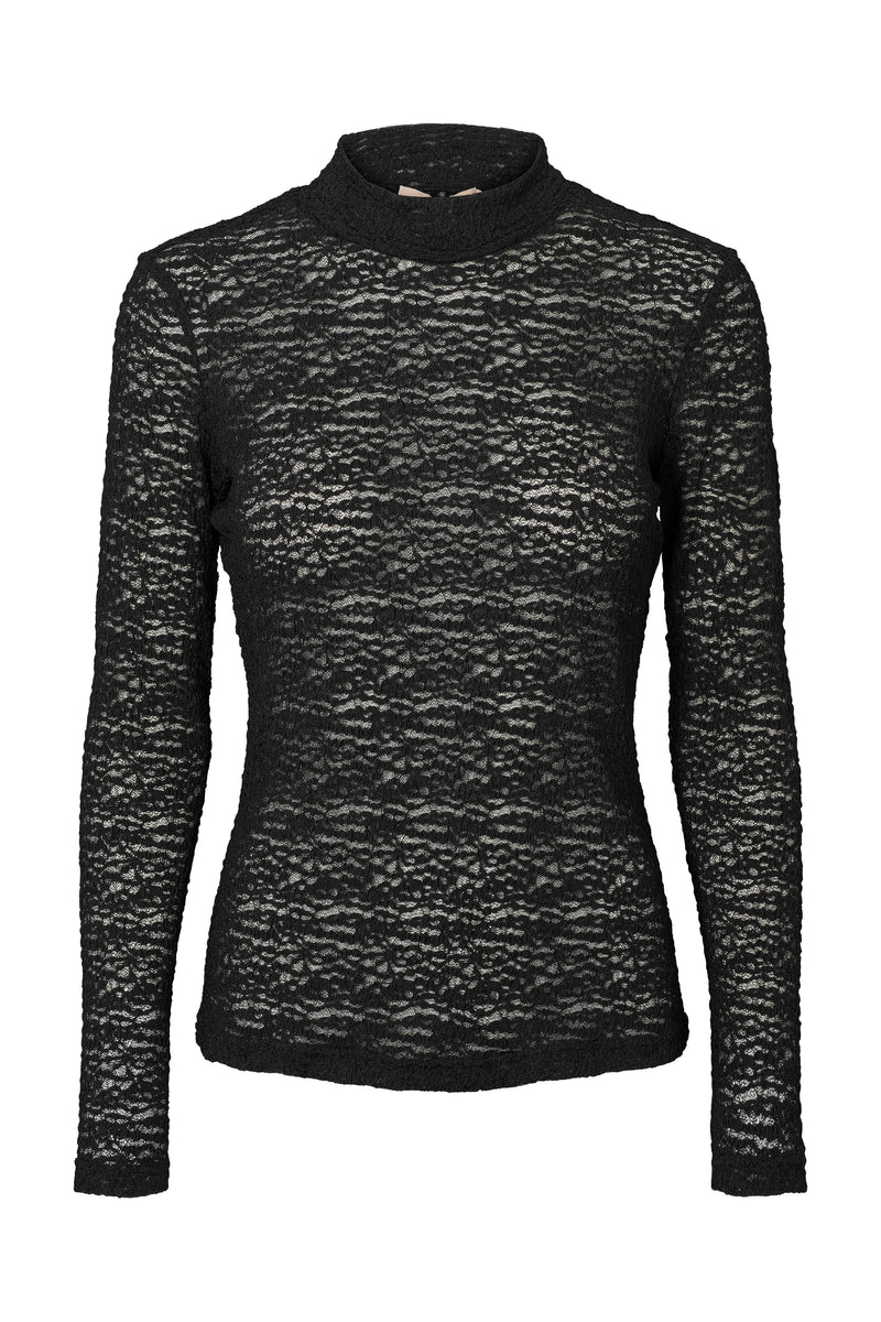Rue de Femme Roll neck Bluse 7469 Sort 20