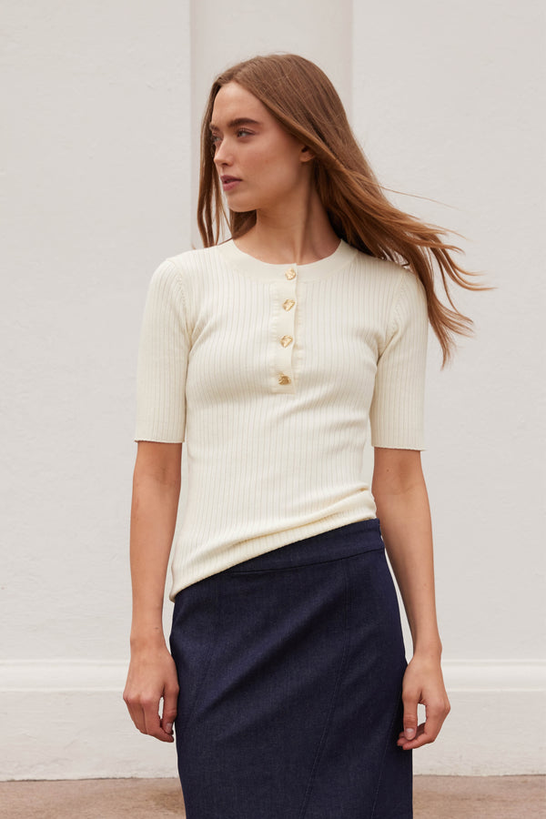 Rue de Femme Softy Fennec knit 7487 Offwhite 02