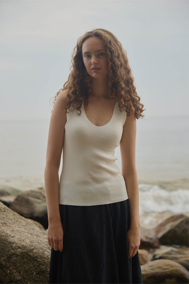 Rue de Femme Softy Galatea knit Top RDF282 Col. White 01