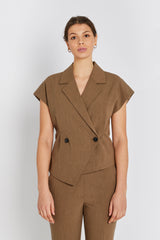 Rue De Femme Solveig vest RDF334 Col. Dark-sand