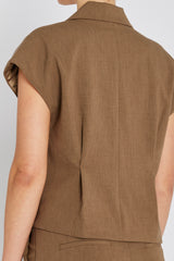 Rue De Femme Solveig vest RDF334 Col. Dark-sand