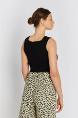 Rue de Femme Noa reverse knit top RDF833 Col.Black