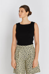 Rue de Femme Noa reverse knit top RDF833 Col.Black