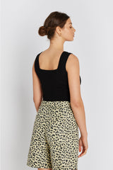 Rue de Femme Noa reverse knit top RDF833 Col.Black