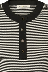 Rue de Femme Fennec stripe knit RDF835 Col.Black