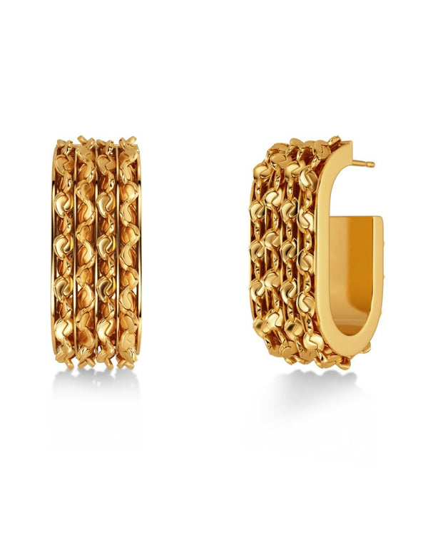 EDBLAD Rays Hoops L Gold