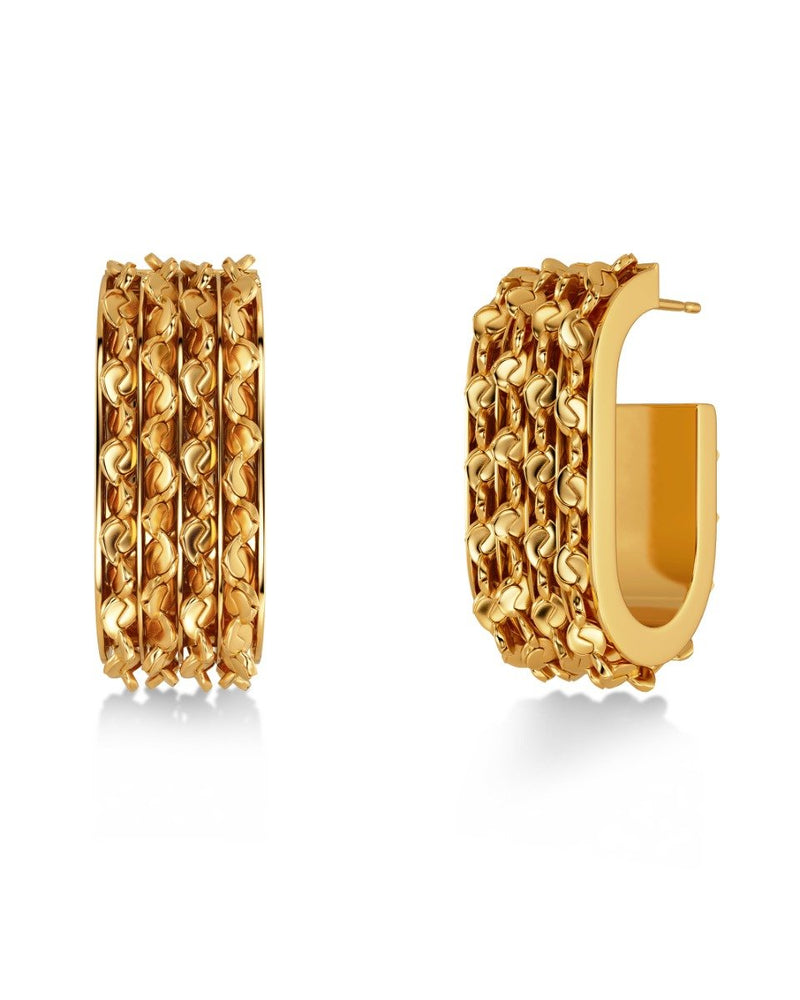 EDBLAD Rays Hoops L Gold