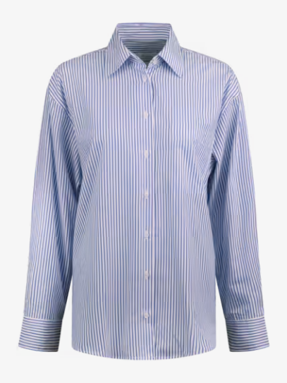 Stenstrøms Skjorte Jackie Col. 182 Navy stripe