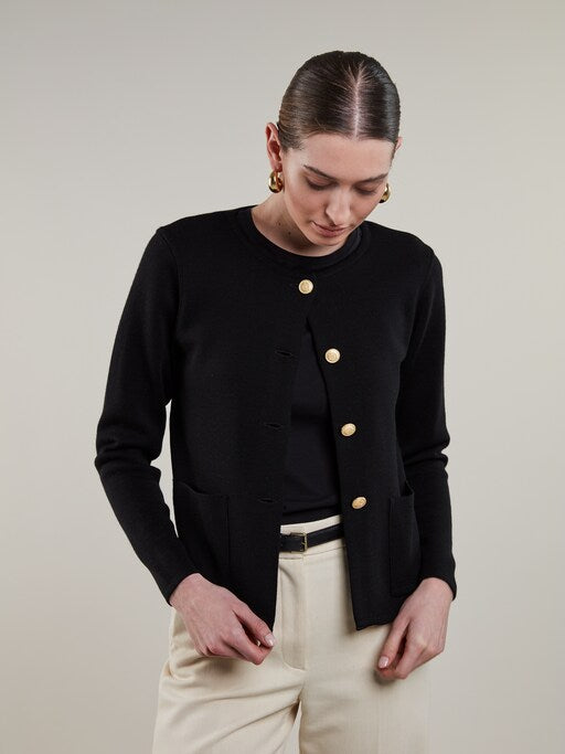 Stenstrøms Stina Cardigan Knitted 4501516151 Sort