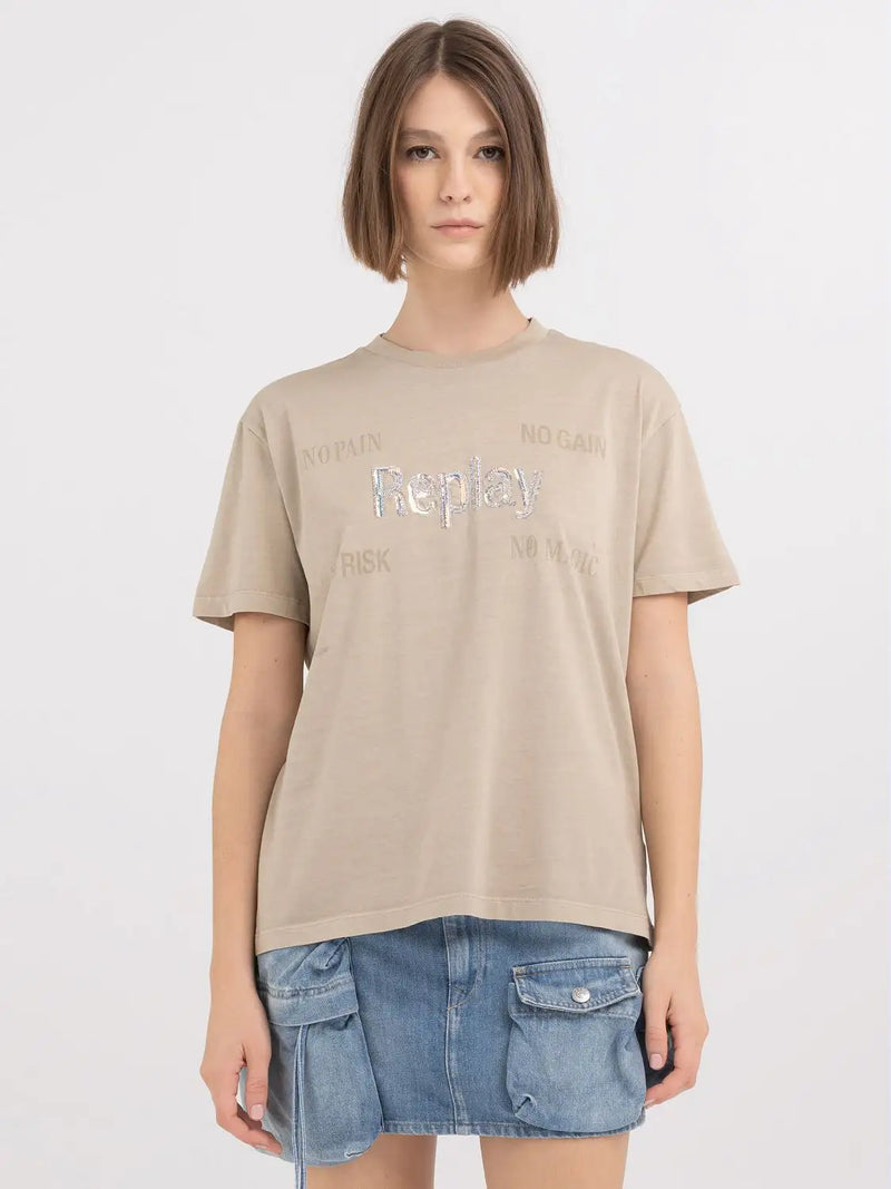 Replay T-shirt W3072A.000 Sand