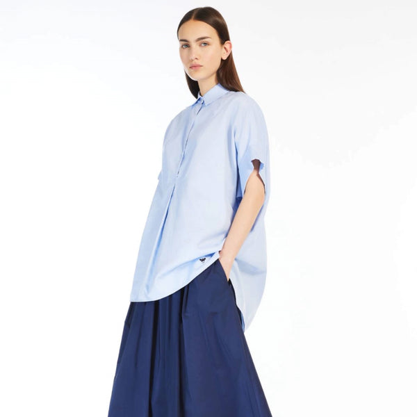 MaxMara Skjorte Brema 2425116061 000 Lyseblå 002