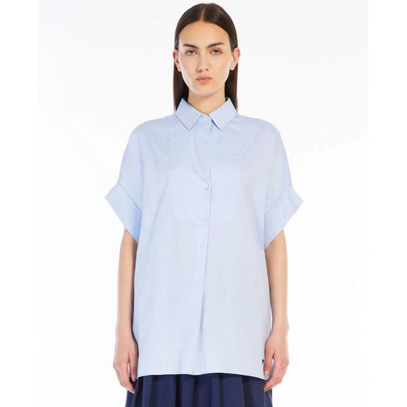 MaxMara Skjorte Brema 2425116061 000 Lyseblå 002