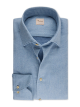 Stenstrøms skjorte flannel 612711-9035 lyseblå