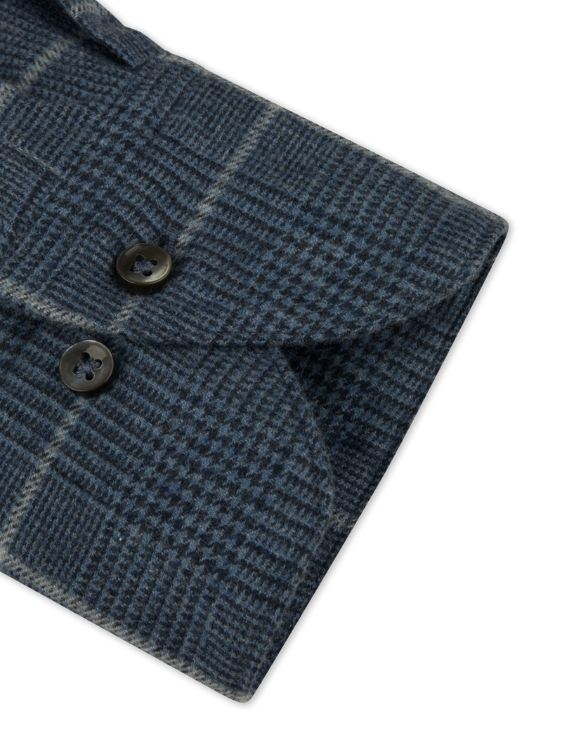 Stenstrøms skjorte flannel 612711-9045 blue